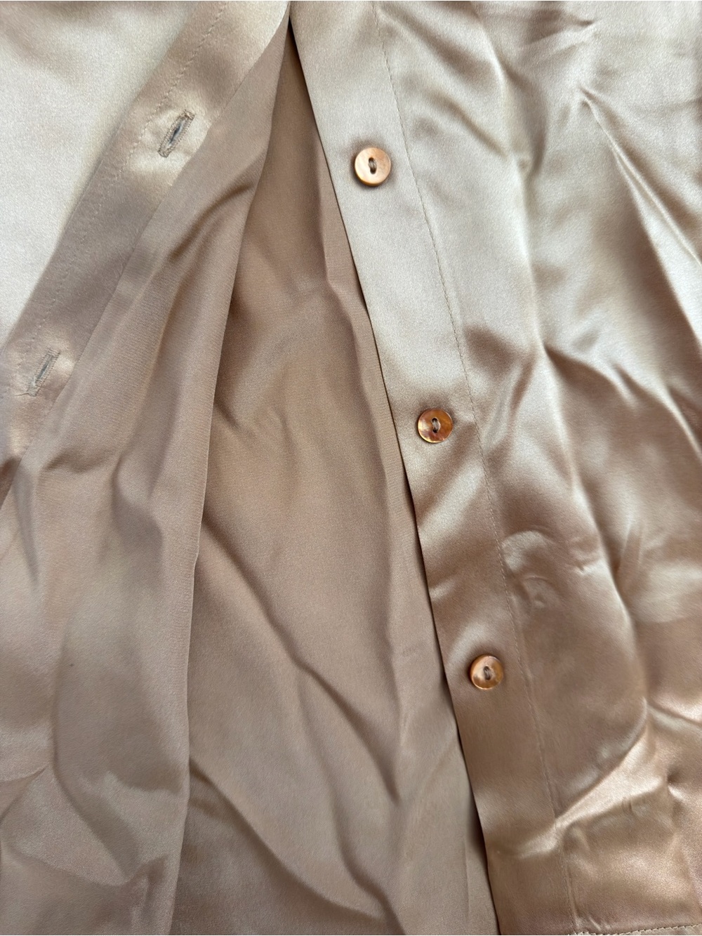 L'Agence Emmy Sleeveless Silk Blouse Metallic Gold - Picture 7 of 7